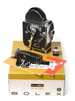 Lot 2127 - Bolex H16M Cine Camera no.237442, with Switar f1.8 16mm lens, in original box with instructions