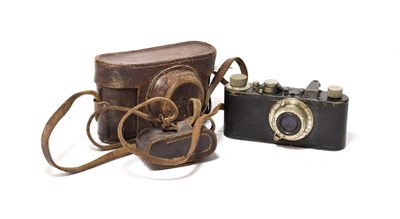 Lot 2129 - Leica I Camera no.52341 with Leitz Hektor f2.5 50mm lens in leather case