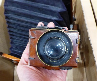 Lot 2141 - Thornton Pickard Imperial Camera with mahogany body, brass fittings, Thornton Pickard shutter...