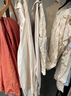 Lot 2207 - Assorted white linen, white cotton undergarments, costume accessories, furs, hats, lace...