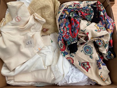 Lot 2216 - Assorted ladies undergarments, wool vest,  bras , many with original labels, printed cotton...