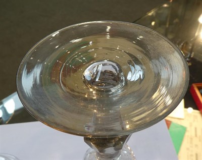 Lot 15 - A Continental Glass Goblet and Cover, 2nd half 18th century, with minaret finial, the ovoid...