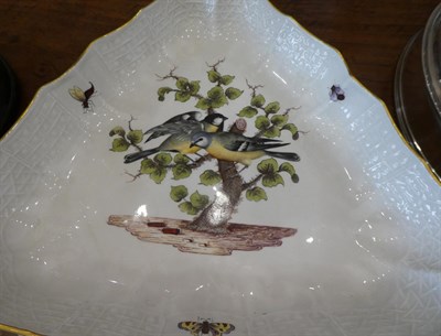 Lot 75 - A Set of Twelve Meissen Porcelain Ornithological Dessert Plates, circa 1900, painted with birds...