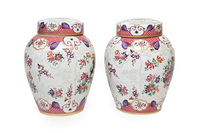 Lot 88 - A Pair of Samson of Paris Porcelain Jars and Covers, late 19th/early 20th century, of ovoid...