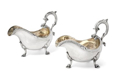 Lot 160 - Two George II Silver Cream-Boats, one by Edward Wakelin, London, 1758, The Other by John Parker and