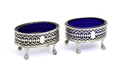Lot 162 - Two George III Silver Salt-Cellars, by David and Robert Hennell, London, 1770 and 1771, each...