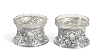Lot 169 - A Pair of Victorian Silver Salt-Cellars, by Nathan and Hayes, Chester, 1898, each in the form of an