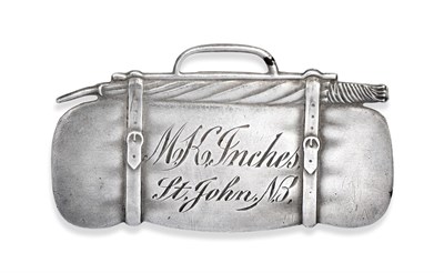 Lot 184 - An American Silver Luggage-Label, by Whiting Manufacturing Company, Providence, Rhode Island, Circa
