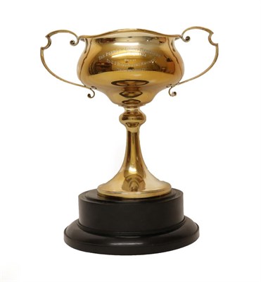 Lot 188 - A George V Silver Trophy-Cup, by Walker and Hall, Sheffield, 1929, tapering and on spreading...