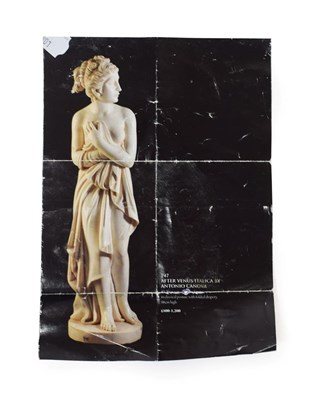 Lot 322 - After Antonio Canova: Venus Italica, A White Marble Figure of a Standing Girl, holding a loose...