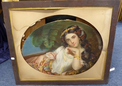 Lot 361 - Mathilde Waterton (d.1878) Portrait of a languorous beauty in the Orientalist style, together...