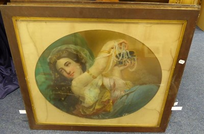 Lot 361 - Mathilde Waterton (d.1878) Portrait of a languorous beauty in the Orientalist style, together...
