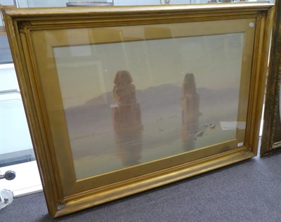 Lot 372 - Robert Talbot Kelly (1861-1934) ''The Colossi of Thebes'' Signed and dated 1906, watercolour,...