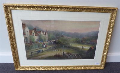 Lot 373 - Frederick William Booty (1840-1924) Cottages overlooking Sandsend Beck, near Whitby Signed,...
