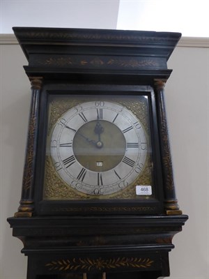 Lot 468 - A Chinoiserie Thirty Hour Wall Clock, signed Brownless, Staindrop, late 18th century, flat top...
