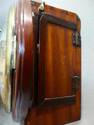 Lot 469 - A Mahogany Wall Timepiece, signed Wm Salmon, London, 19th century, side and bottom doors,...