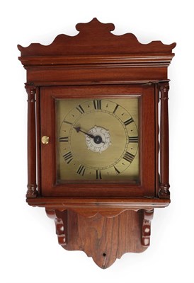 Lot 471 - A Late 18th Century Single-Handed Hooded Alarm Wall Timepiece, engraved JW on the dial, circa 1780