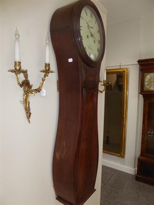 Lot 472 - A Tear Drop Shaped Mahogany Striking Tavern Clock, signed Dawes, Whitehaven, early 19th...