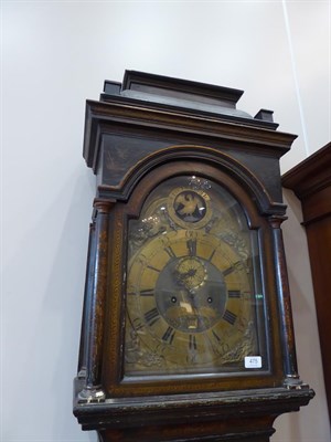 Lot 475 - A Green Chinoiserie Eight Day Longcase Clock, signed Jno Coates, Tetbury, circa 1750, caddied...