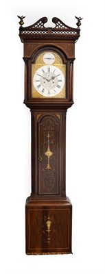Lot 477 - A Mahogany Eight Day Longcase Clock, signed Jno Walker, Newcastle, late 18th century, pierced...