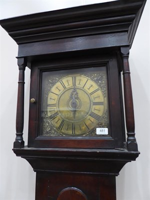 Lot 481 - An Oak Thirty Hour Single-Handed Longcase Clock, signed W Burton, Kendal, 18th century, flat...