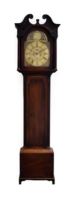 Lot 483 - A Scottish Mahogany Eight Day Longcase Clock, signed Willm Dobbie, Falkirk, Number 371, circa 1780