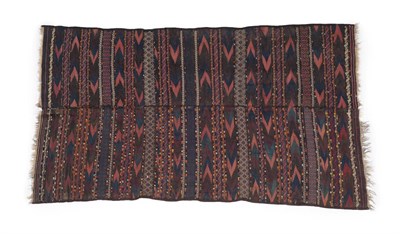 Lot 494 - Balouch Kilim West Afghanistan, 20th century Woven in two panels, the deep polychrome field of...