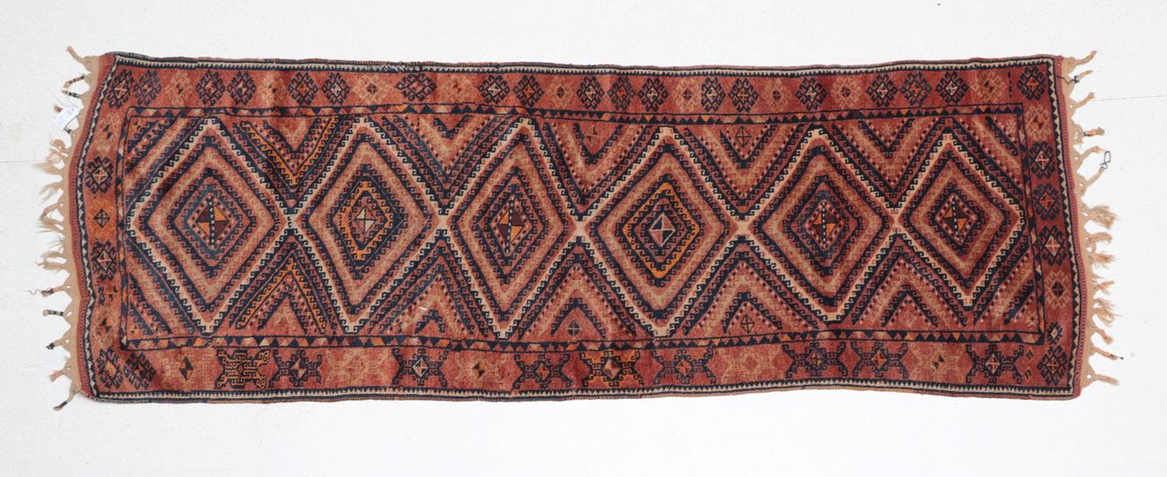 Lot 495 - Yuruk Runner South East Anatolia, circa 1930 The terracotta field with a column of hooked...