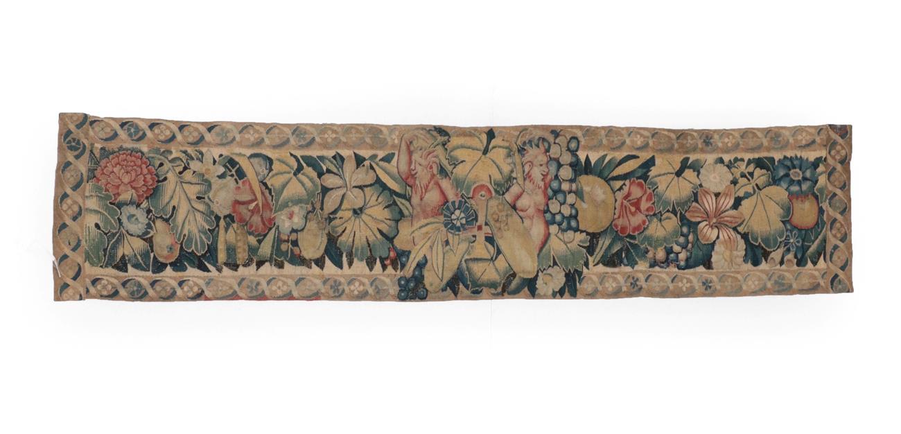 Lot 549 - Flemish Tapestry Fragment Probably Brussels, 17th century Woven in silk and wool, depicting a...