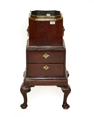Lot 665 - A George II Mahogany Wine Cooler or Jardinière Stand, mid 18th century, the octagonal shaped...