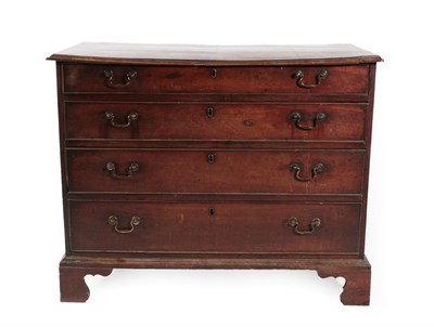 Lot 701 - A George III Mahogany and Crossbanded Straight Front Chest, 3rd quarter 18th century, the...