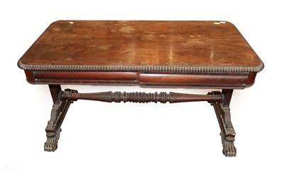 Lot 724 - A Regency Rosewood Library Table, in the manner of Gillows, early 19th century, of rounded...