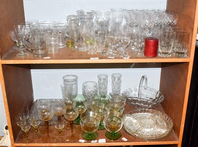 Lot 36 - A quantity of various 20th century glass including a set of seventeen wine and other drinking...