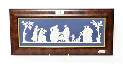 Lot 46 - A Wedgwood Jasper ware plaque ''Offering to Flora'' limited edition No. 103/200, framed
