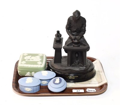 Lot 47 - A Wedgwood model ''The Potter'' by Colin Melbourne, 66/1000; together with four pieces of...