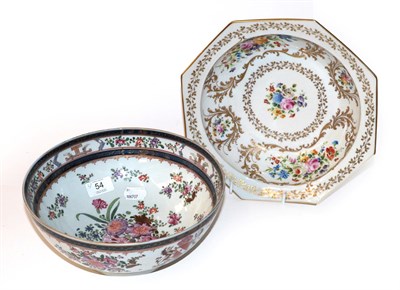 Lot 54 - A Sampson of Paris, porcelain bowl and another French porcelain bowl (2)