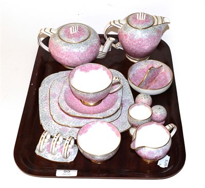 Lot 55 - A Paragon Hydrangea tea service for one, a replica of the service produced for H.M The Queen...