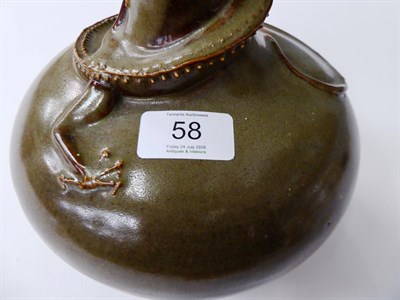 Lot 58 - A Chinese bottle vase, 20th century, with Chilong dragon