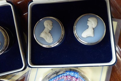 Lot 111 - A collection of Baccarat cameo paperweights and Whitefriars paperweights, together with Halcyon...
