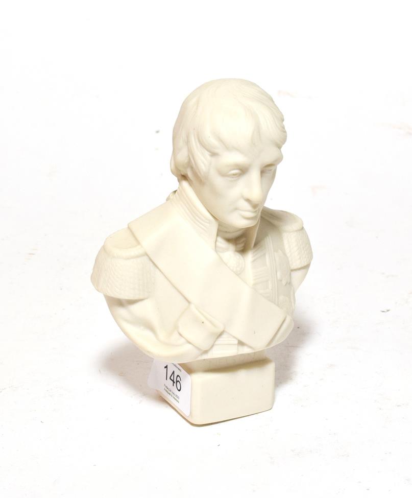 Lot 146 - A Robinson and Lead beater Parian porcelain portrait bust of Admiral Lord Nelson, circa 1860