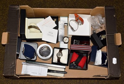 Lot 153 - A collection of assorted modern watches, including a Sekonda, Swatch, Audi watches, Seapro...