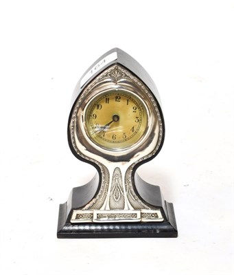 Lot 164 - An Art Nouveau silver mounted desk timepiece