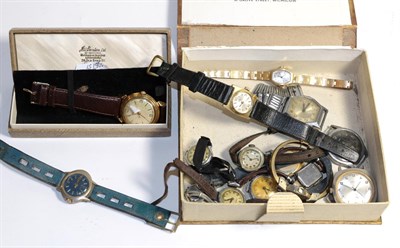 Lot 196 - Small quantity of various wristwatches including a German military second World War period...