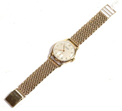Lot 203 - A 9 carat gold Wristwatch, signed Griffon, bracelet clasp stamped '375'