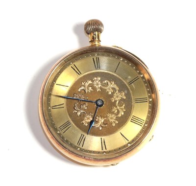 Lot 204 - A ladies' fob watch, retailed by J.W.Benson, London, case stamped '18K'