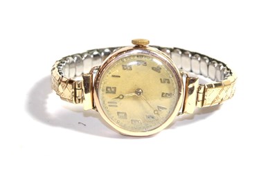 Lot 215 - A gold wristwatch (Rolex movement)