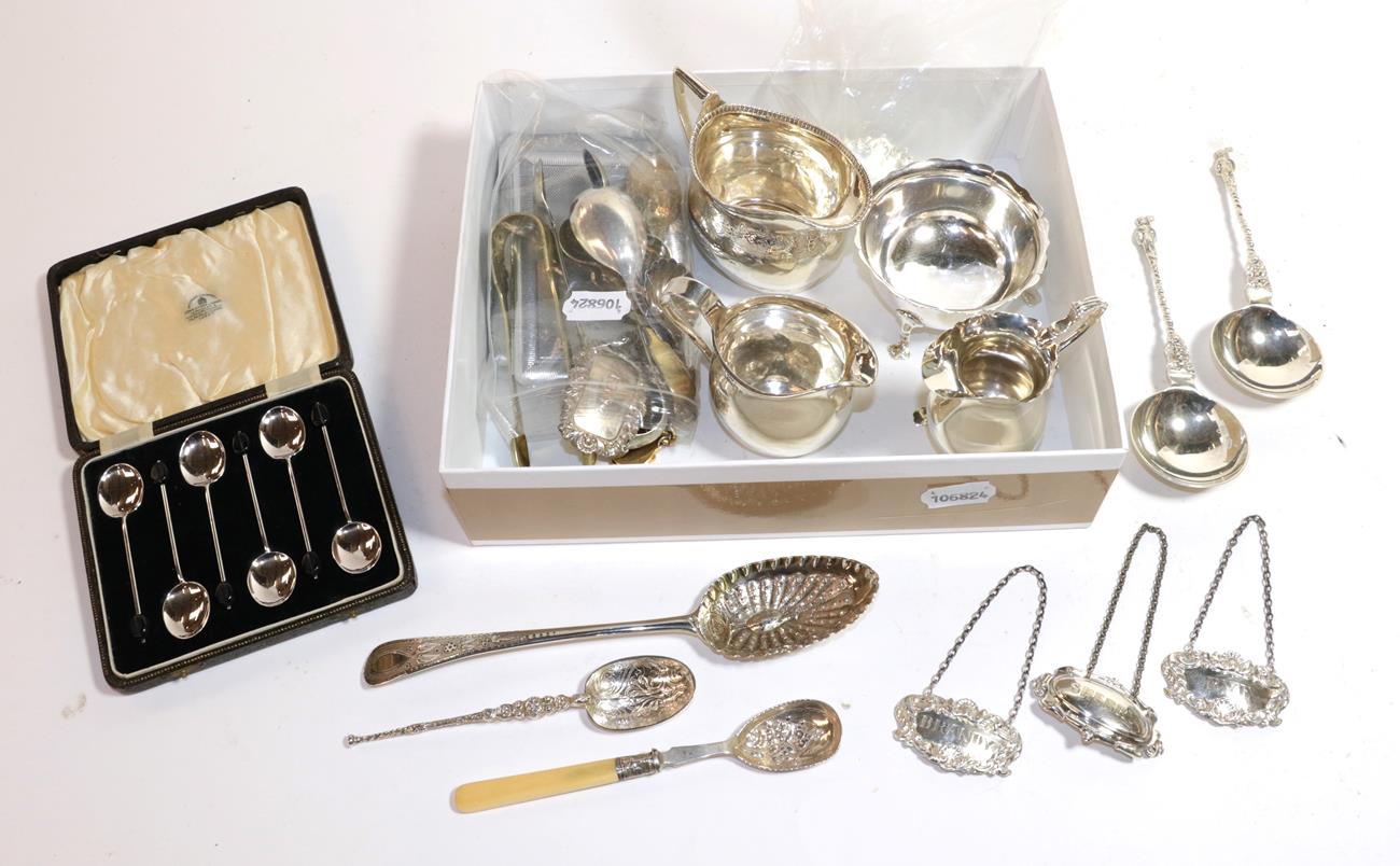 Lot 283 - A collection of silver and silver plate