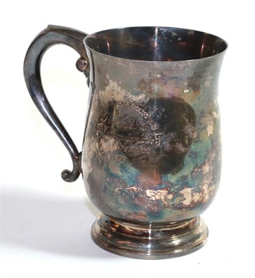 Lot 300 - An Elizabeth II silver silver mug, by James Dixon and Sons, Sheffield, 1973, baluster and on...