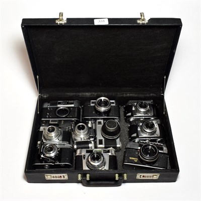 Lot 331 - Ten cameras including Yashica, Paxette, Werra, Taron, etc