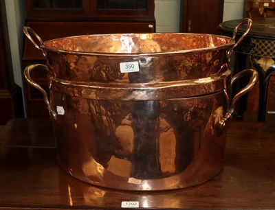 Lot 350 - A 19th century copper fish kettle